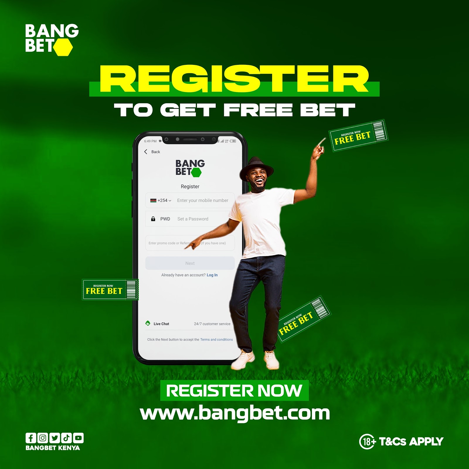Bangbet - Register to Get Free Bet