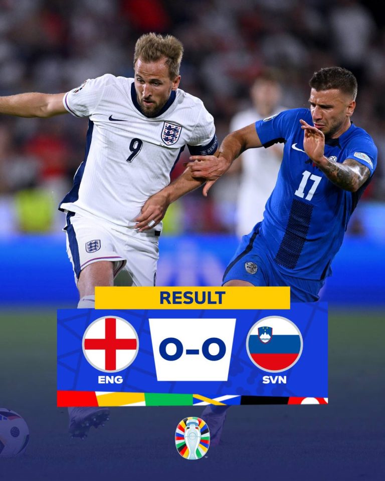 England Secures Top Spot in Group C with a Goalless Draw Against Slovenia