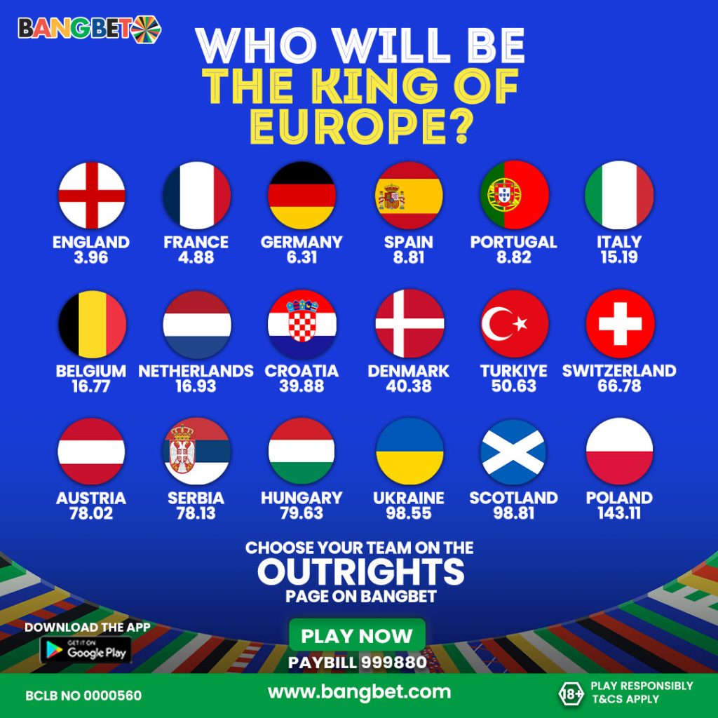 Bet on Bangsports for the UEFA Euro 2024