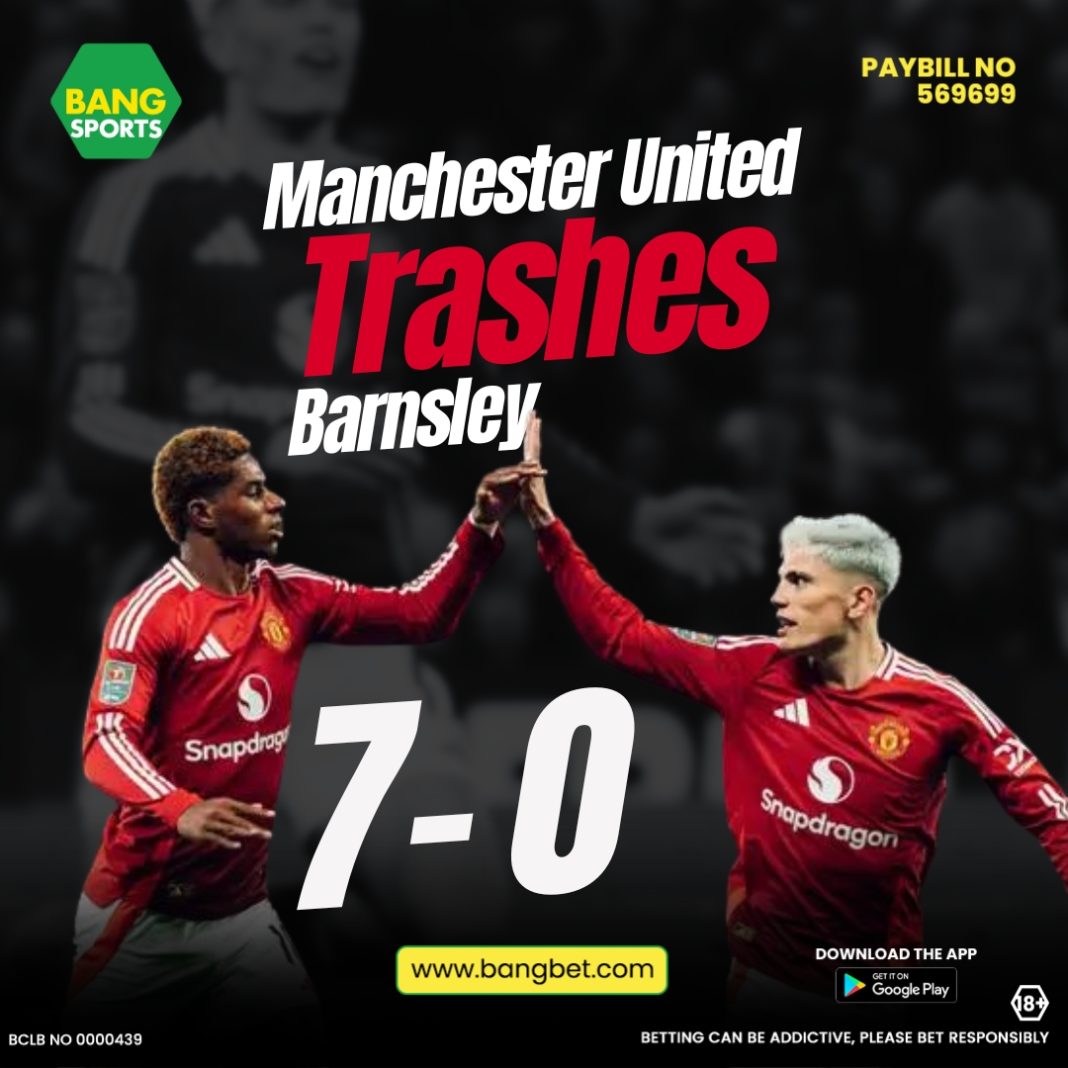 Man United Thrash Barnsley 7-0 in Carabao Cup Masterclass