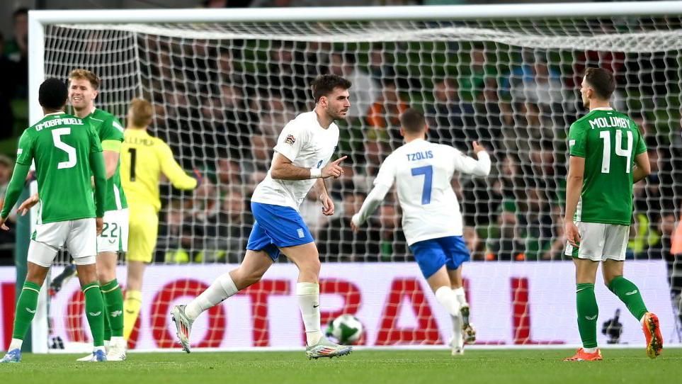 Greece Beats Ireland 2-0 in UEFA Nations League