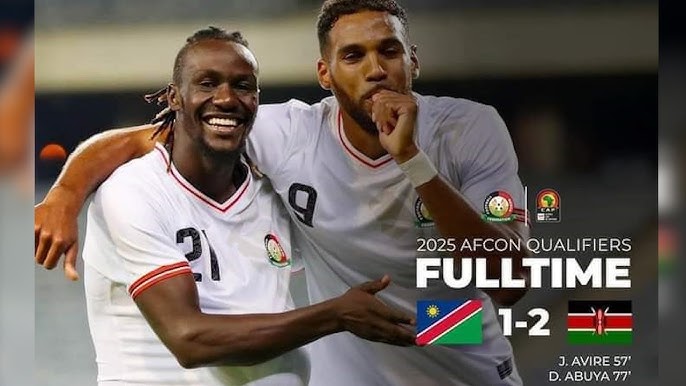 Kenya Shines in a 2-1 Victory Against Namibia in AFCON 2025 Qualifiers