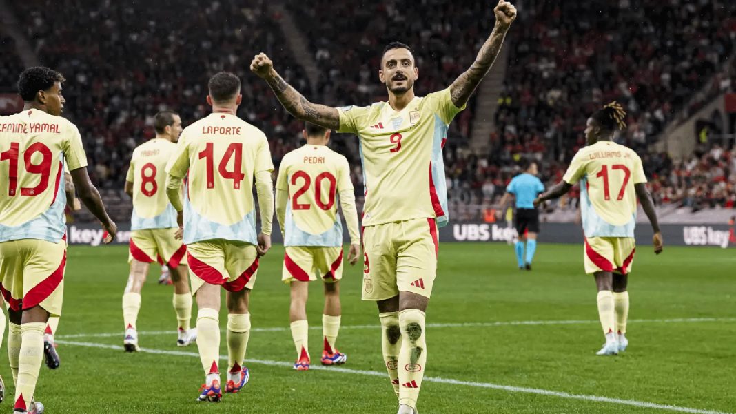 Spain Triumphs 4-1 Over Switzerland Despite Red Card in UNL Clash