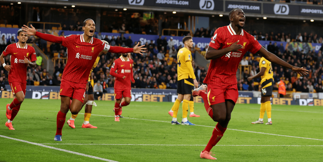 Liverpool Edge Past Wolves 2-1 to Go Top of Premier League