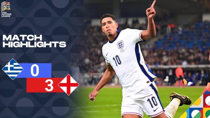 England Beat Greece 3-0