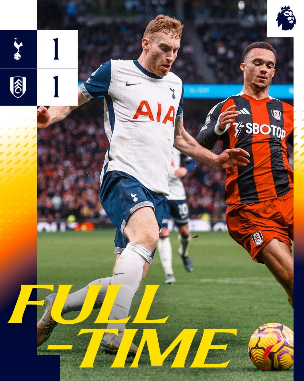 Fulham vs. Tottenham 1-1 Draw