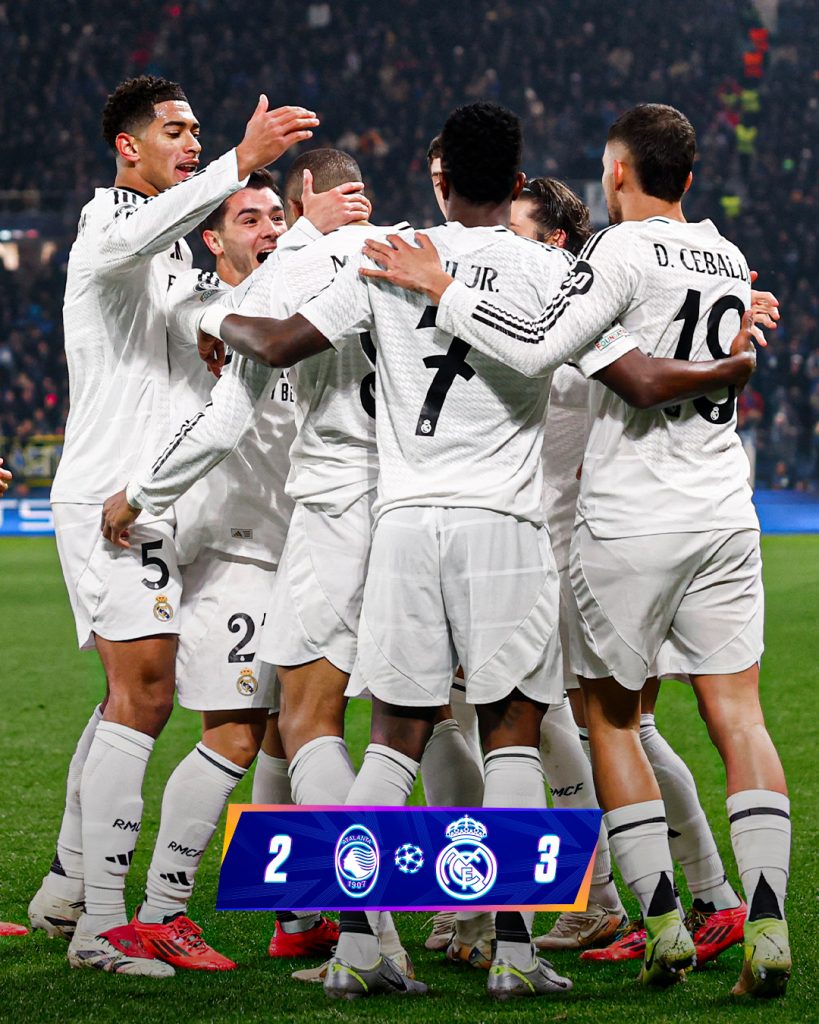 Real Madrid Triumph 3-2 Against Atalanta