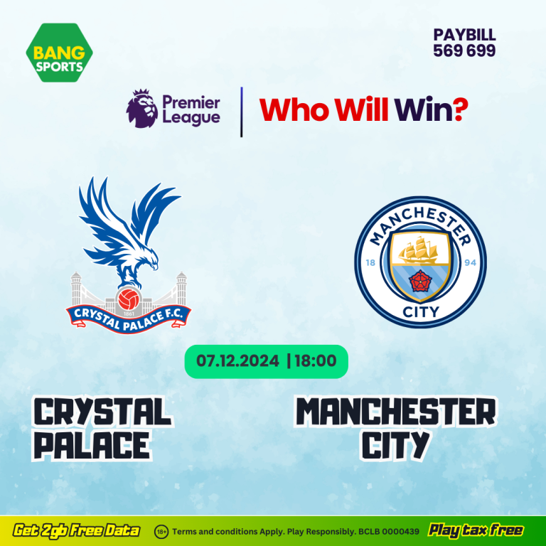 Crystal Palace vs. Manchester City Betting Odds and Predictions in Kenya