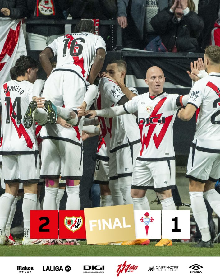 Rayo Vallecano Edge Past Celta Vig