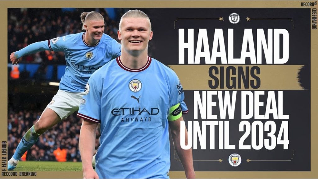 Erling Haaland Signs a Monumental 10-Year Contract with Manchester City