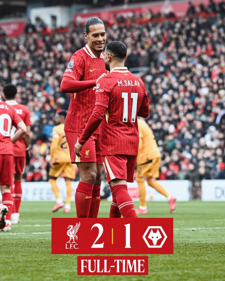 Liverpool Edge Wolves 2-1 to Strengthen Title Bid