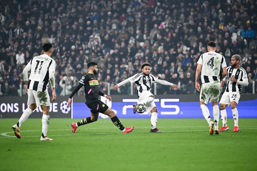 Juventus Edge PSV as Mbangula Strikes Late in UCL Playoff