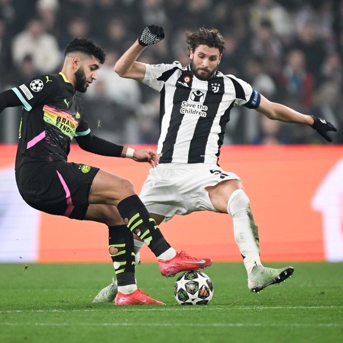 Juventus Edge PSV as Mbangula Strikes Late in UCL Playoff