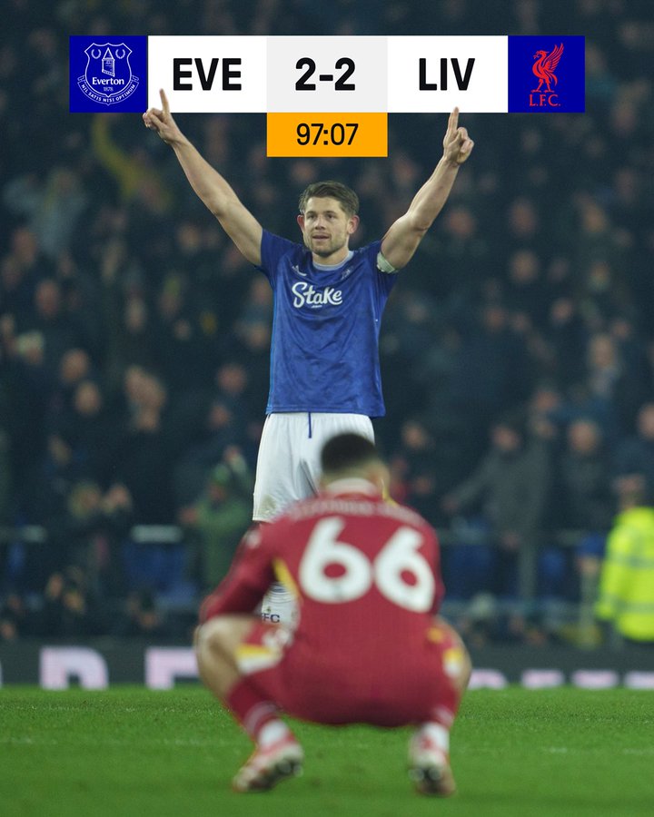 Everton Hold Liverpool in a Dramatic 2-2 Merseyside Derby