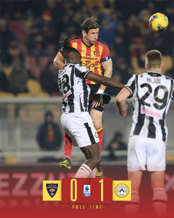 Udinese Edge Past Lecce to Secure Vital Away Win