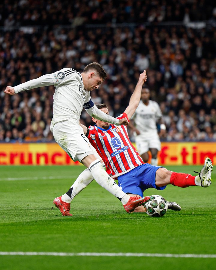 UCL: Real Madrid Edge Atlético 2-1 in First Leg